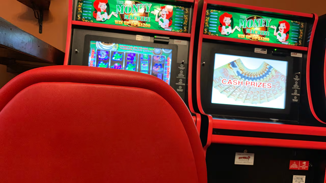A pair of skill gaming machines in a venue in Ontario